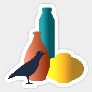 Mid Century Bird Sticker